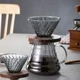 thumbnail image 1 of UsRHHA Hand Brewed Coffee Sharing Pot with Filter, Gray Cloud Pattern Glass Drip Coffee Maker, Pour Over Coffee Brewing Equipment, 1 of 6
