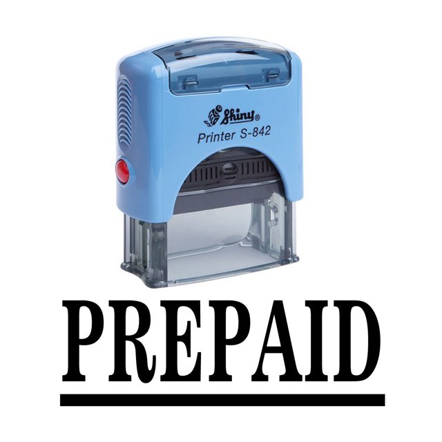 PREPAID Self Inking Rubber Stamp Office Stationary Custom Shiny Stamp