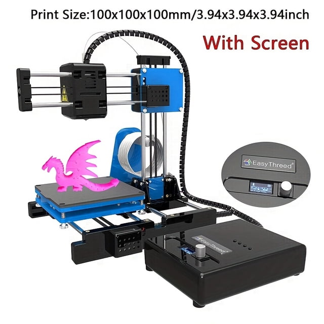 EasyThreed 3D Printer X2 For Beginners With Screen Control Low Noise With Free PLA