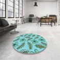 thumbnail image 4 of Ahgly Company Machine Washable Indoor Rectangle Transitional Earth Green Area Rugs, 8' x 10', 4 of 7