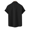 thumbnail image 4 of JIUKE Plus Size Shirts for Men Short Sleeve Button down Shirts Lapel Solid Color Loose Summer Vacation Blouses, 4 of 7