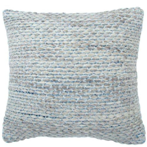 Coussin texturé Océan 18''x18'' - Bleu naturel