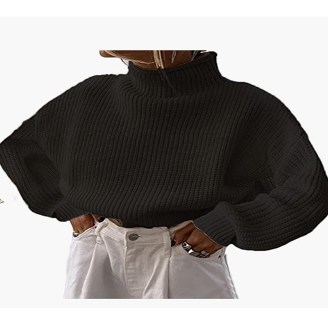 MesaSe Femmes Pulls Col Rond Épaule Longue Manches Solides Couleur en Vrac Pull Tricot Pulls Gris M