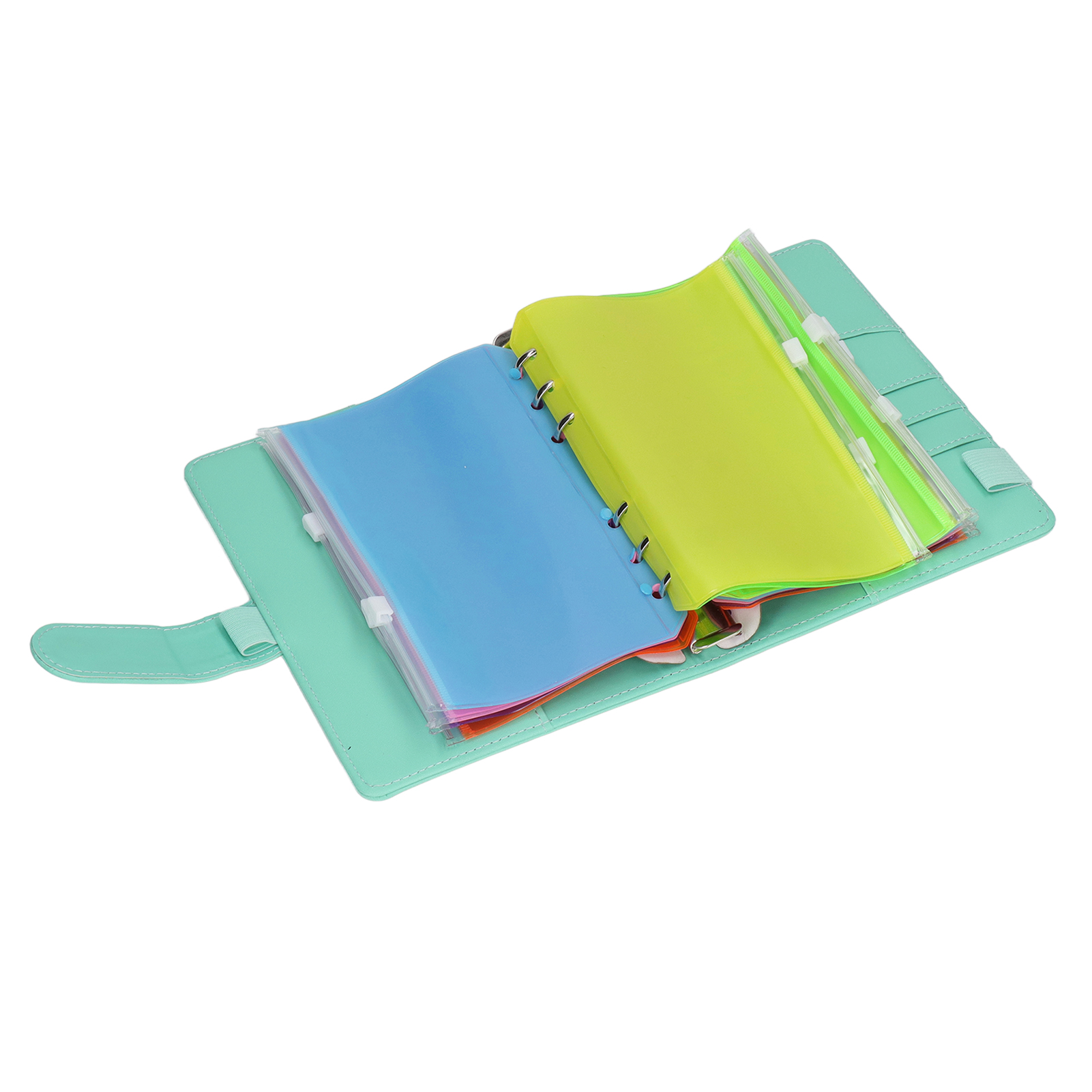 Cash Binder, 18.6x13.1cm Savings Binder  For Office For Travel For School Green,Yellow
