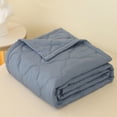 thumbnail image 4 of Weighted Blanket 59x78.9 In, Soft Comfort Throw Blanket, Weighted Blankets for Adults, Summer Comforter Ventilated Blanket, Cooling Comfort Throw Blanket, Machine Washable (1Pcs), 4 of 9