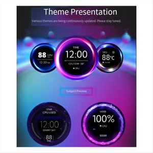 2.1 1 cm IPS USB Écran à couche d'eau 480x480 Affichage secondaire CPU GPU RAM HDD moniteur 360 Rotation pour ordinateur blanc