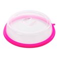 thumbnail image 1 of Stackable Refrigerator Plate Cover Fresh-keeping Oil Lid Sleeve High Bowl Covers Splash-proof Oil Lid Microwave Oven Caps Gadgets Container pink, 1 of 8