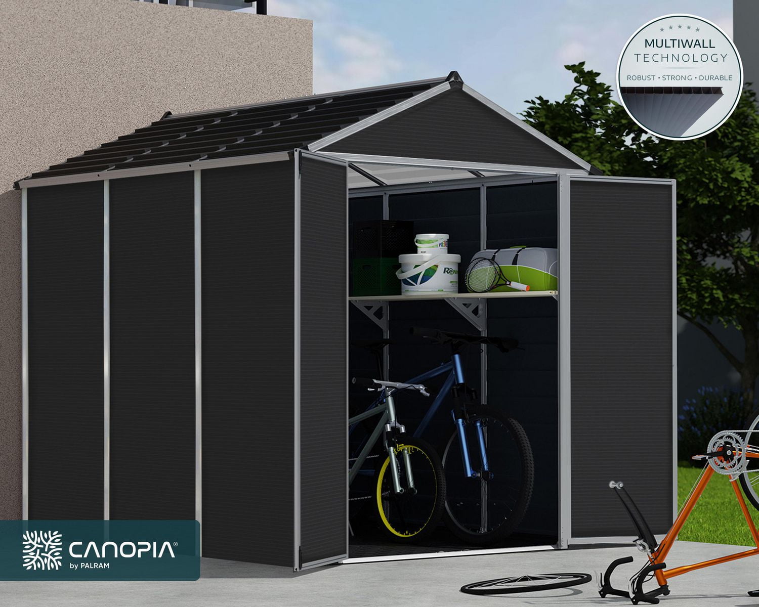 Remise de jardin Rubicon, 6 pi x 8 pi, gris foncé
