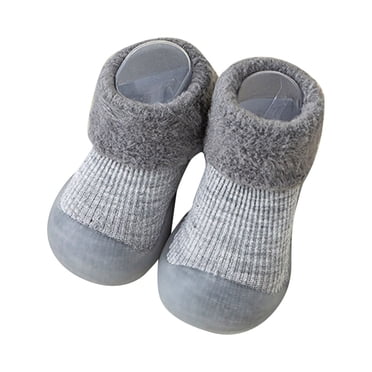 GDREDA Shoes Toddler Boys Boys Girls Shoes Toddler WarmThe Floor Non Prewalker Shoes Gray,2-2.5 Years