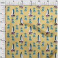 thumbnail image 3 of oneOone Polyester Spandex Yellow Fabric Beach Craft Projects Decor Fabric Printed By The Yard 56 Inch Wide, 3 of 4