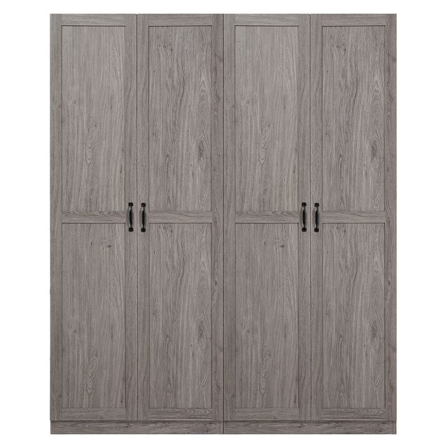 Manhattan Comfort Hopkins Garde-Robe de Rangement Moderne 3.0 Gris - Ensemble de 2