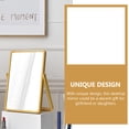 thumbnail image 2 of MasteelfCA Creative Makeup Mirror Creative Wood Table Mirror Bedroom Mirror Light Yellow, 2 of 7