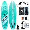 thumbnail image 1 of AKSPORT 10'6" Inflatable All Around Stand Up Paddle Board Kit, Mint Green, 1 of 5