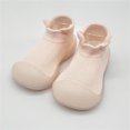 thumbnail image 1 of NOKIO Toddler Baby Boys Girls First Walking Shoes Ruffled Solid Color Non-Slip Soft Sole PreWalking Sneaker for Baby, 1 of 3