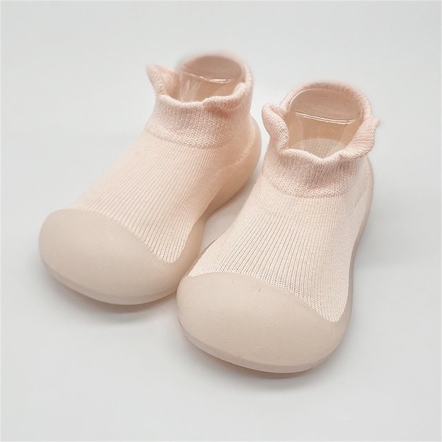 NOKIO Toddler Baby Boys Girls First Walking Shoes Ruffled Solid Color Non-Slip Soft Sole PreWalking Sneaker for Baby