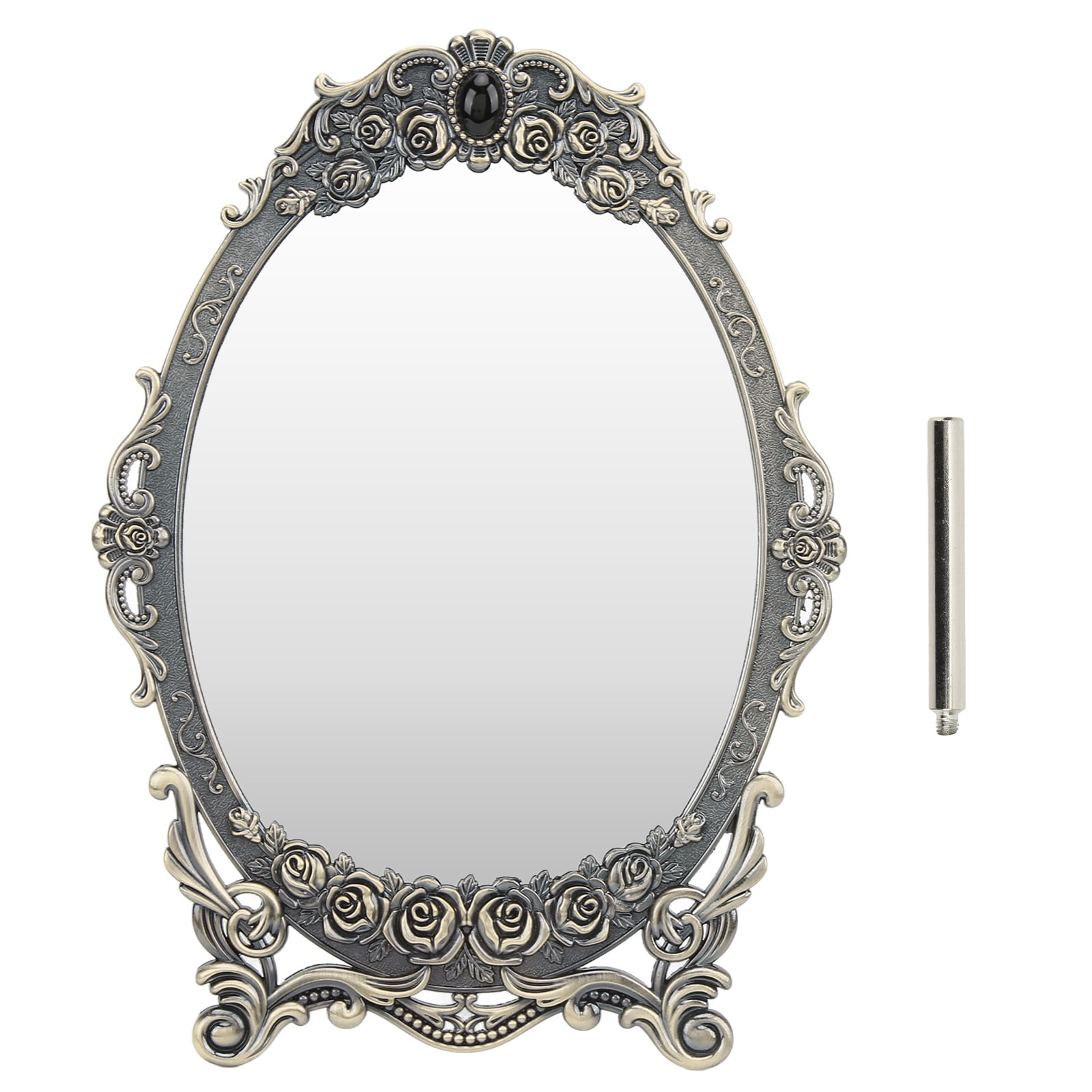 Retro Desktop Makeup Mirror, Desktop Makeup Mirror Oval  For Gift For Dressers Copper
