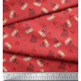 thumbnail image 3 of Soimoi Poly Georgette Fabric Text,Floral & Eiffel Tower Architectural Print Fabric by the Yard 52 Inch Wide, 3 of 3