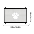 thumbnail image 3 of Jubipavy Clôture Pliable Portable pour Chiens de Compagnie Protection Sans Perçage Barrière Portail Clôture, 3 of 4