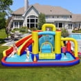 thumbnail image 3 of Gymax 7-in-1 Inflatable Water Slide Water Park Kids Bounce Castle With 735W Air Blower, 3 of 10