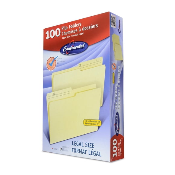 Manila Color Legal Size Reversible File Folders