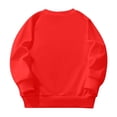 thumbnail image 4 of PMVFHDE Chandails de Printemps pour Filles Chandail à Imprimés Graphiques pour Fille Col Rond Manches Longues Mignon Épaules Tombantes Chandail à Enfiler Hauts Rouge, 3-4 Ans, 4 of 6