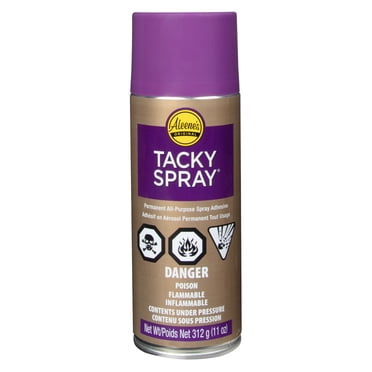 Aleene's Crystal Clear Tacky Spray Adhesive, 11 oz, Multipurpose, Dries Clear, Permanent Bond for Paper, Photos & Crafts