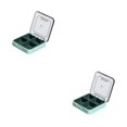 thumbnail image 1 of Transemion Pill Box Health Care Tablet Storage Container Dispenser Daily Tablets Holder Travel Indoor Outdoor Organizer Suitcase Green 2Set, 1 of 6