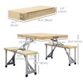 thumbnail image 3 of Outsunny Ensemble de Table et Chaises de Camping Pliantes avec Trou pour Parasol, 3 of 10