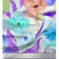 thumbnail image 1 of Soimoi Poly Georgette Fabric Flower Watercolor Fabric Prints By Yard 42 Inch Wide, 1 of 3
