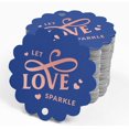 thumbnail image 4 of Inkdotpot Let Love Sparkle Wedding Bottle Tag Real Rose Gold Foil Favor Hang Tags 50 Pack, 4 of 6