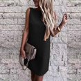 thumbnail image 1 of Gspmoly Robes Décontractées pour Femmes, Mode Femmes Couleur Col Rond Dos Nu Sans Manches Robe Décontractée Confortable Robes de Soirée pour Femmes Offres Hebdomadaires, 1 of 1