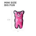 thumbnail image 2 of Outward Hound Durable Plush Squeak Dog Toy Invincibles Mini Pig, 2 of 5