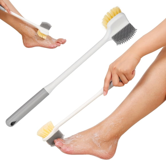 Product Category Cleaning Brush 2 Long Handle Foot Cleaner for Exfoliation and Massage -Purpose Bath Shower Tool Durable Scrubber