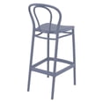 thumbnail image 2 of Compamia Victor Tabouret de Bar Contemporain en Résine pour l'Extérieur - Ensemble de 1, Gris Foncé, 2 of 5