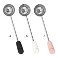 thumbnail image 4 of Infuseur à Thé Rotatif en Acier Inoxydable Poli Lavable Portable Réutilisable Manche Long Passoire à Mailles Filtre de Cuisine Intérieur Blanc, 4 of 9
