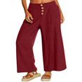 thumbnail image 1 of Women‘s Single Breasted High Waist Trousers in Solid Color with Wide-Leg Design, 1 of 5