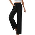 thumbnail image 1 of FAIWAD Womens Wide Leg Palazzo Pants Spring Summer High Elastic Waist Loose Casual Flowy Pants with Pockets, 1 of 7