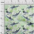thumbnail image 2 of oneOone Polyester Lycra Light Green Fabric Whale Sewing Craft Projects Fabric Prints By Yard 56 Inch Wide, 2 of 5