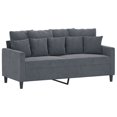 thumbnail image 2 of vidaXL 2 Piece Sofa Set with Cushions Dark Grey Velvet, 2 of 4