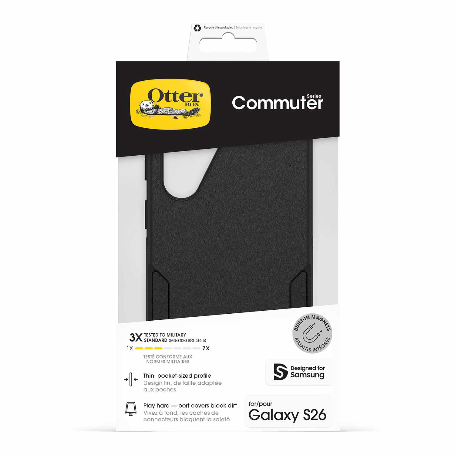OtterBox Étui Commuter avec Magnets Noir pour Samsung Galaxy S26