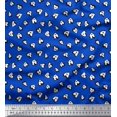 thumbnail image 1 of Soimoi Polyester Crepe Fabric White Heart Print Fabric by Yard 42 Inch Wide, 1 of 5