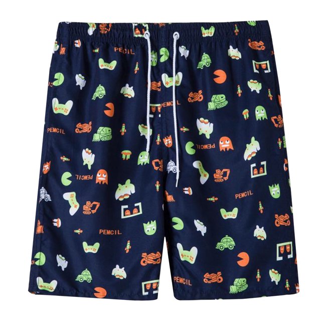 Dvkptbk Shorts de Bain pour Hommes Séchage Rapide Shorts de Planche Cordon Imprimé Shorts de Plage Style Vacances Shorts de Plage pour Surf, Rafting, Pêche, Randonnée, Shorts de Fête - Cadeaux de la Fête des Pères