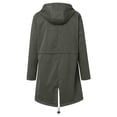 thumbnail image 3 of Kcodviy Womens Rain Jacket with Plus Size Rain Coats for Women Hood Lightweight Long Sleeve Layering Jacket Windbreaker Zip Up Drawstring Winter Jackets for Women Raincoat with Pockets, 3 of 3