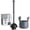 Grey, variant on MR. SIGA Heavy Duty Toilet Plunger with Holder Combo for Bathroom Cleaning, Black