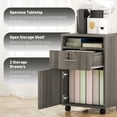 thumbnail image 4 of HOMCOM Vertical Filing Cabinet with Lockable Drawer, File Cabinet, Grey, 4 of 10