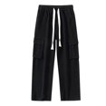 thumbnail image 4 of Styesk Men's Pants Men's Solid Color Pocket Workwear Pantscasual Straight Leg Pants, 4 of 5