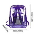 thumbnail image 2 of RKSTN school backpack Heavy Duty Clear Backpack With Large Laptop Compartment, Plastic Bookbags For School, Stadium,Security, Sporting, 2 of 3