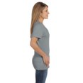 thumbnail image 4 of Hanes Womens Nano-T V-Neck T-Shirt, 2X, Vintage Gray, 4 of 5