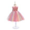 thumbnail image 3 of Robes de Fête pour Filles Tout-Petits Filles Filet de Couleur Nœud Papillon Robe de Fête d'Anniversaire Fleurs Robes pour Enfants Robes d'Anniversaire pour Filles Petites Filles Robes, 3 of 9