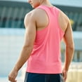 thumbnail image 4 of Mens Casual Tank Tops Racer Back Crewneck Sleeveless Shirt Lightweight Workout Tee Summer Muscle T-Shirts, 4 of 7